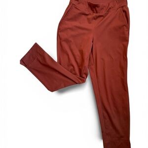 Rachel Zoe Pull On Straight Ankle Pants Brown Pockets Women